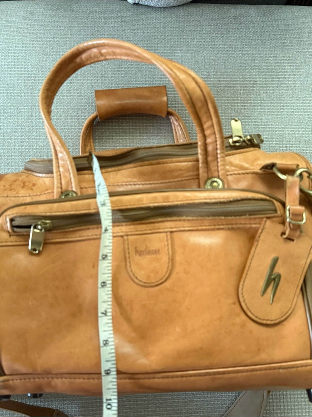 Vintage Hartmann Tan Leather Weekender Bag - Classic Carryall